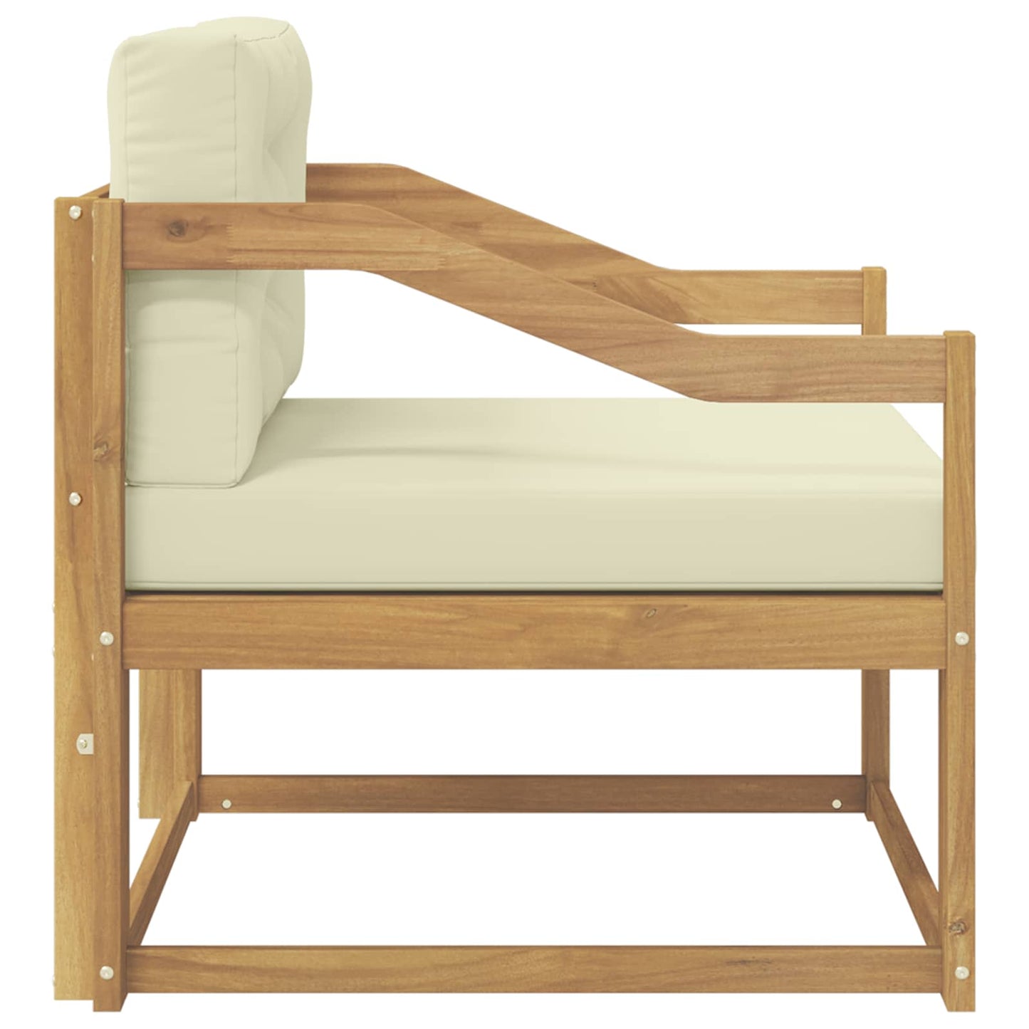 Outdoor Mittelsofa Polyester Weiß