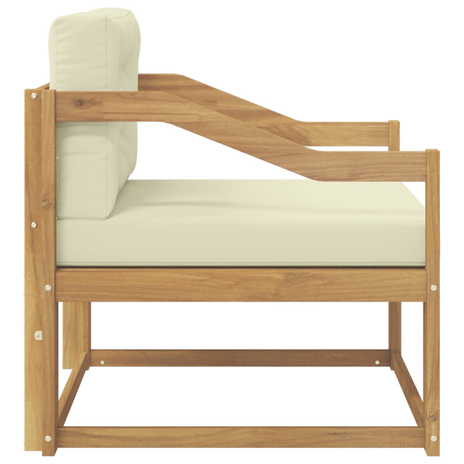 Outdoor Mittelsofa Polyester Weiß