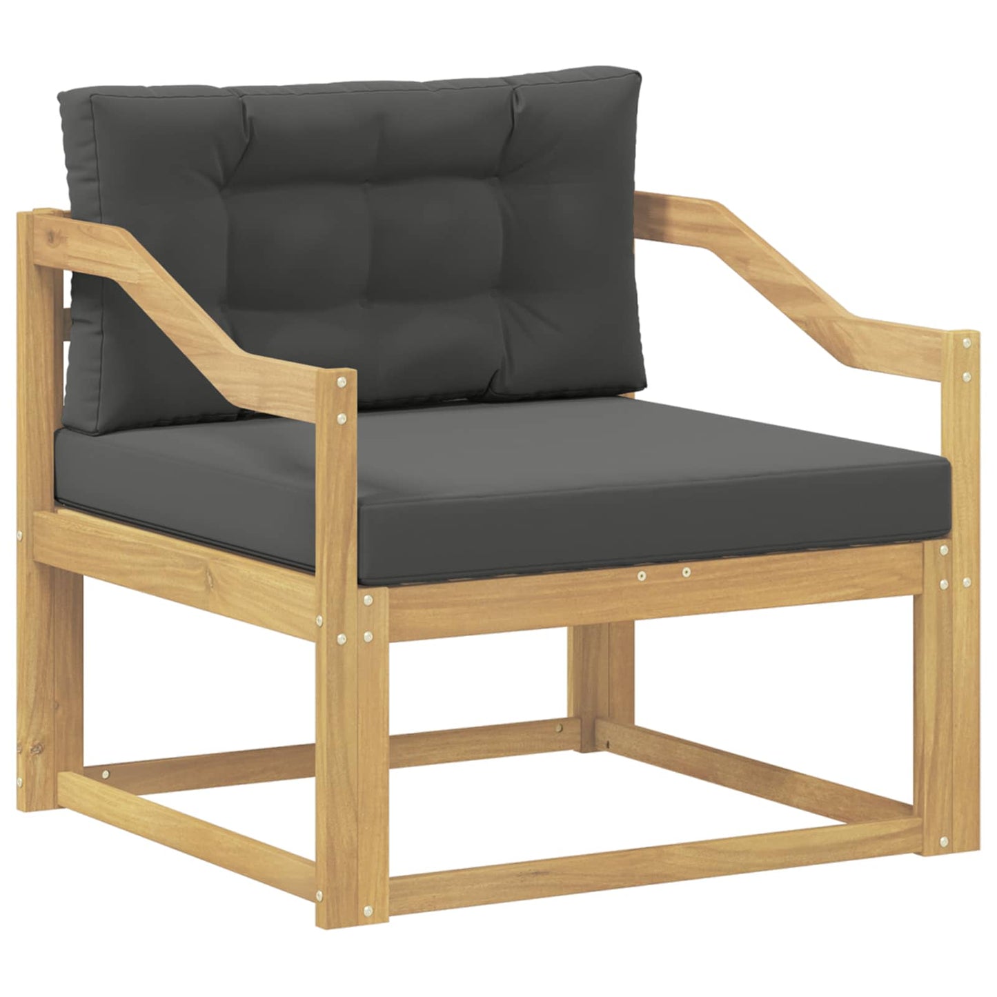 Outdoor Mittelsofa Polyester Weiß