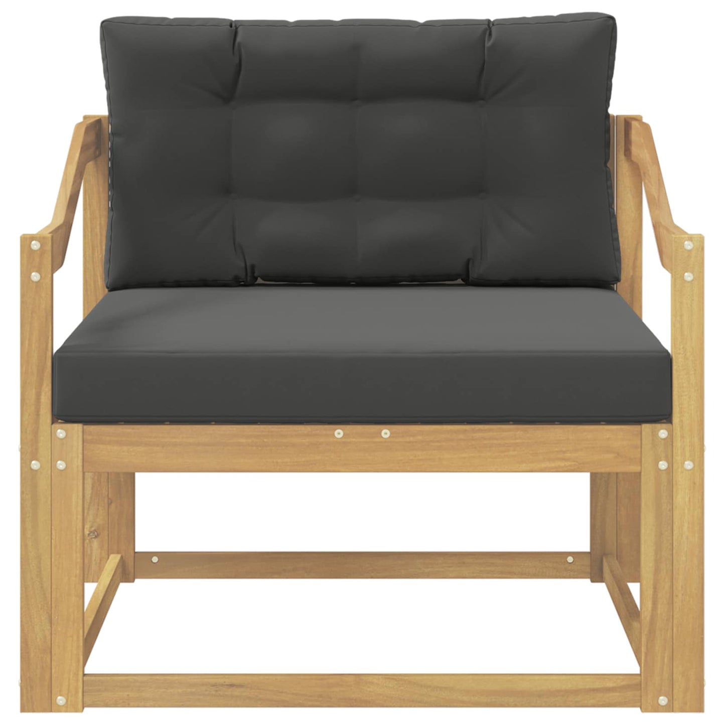 Outdoor Mittelsofa Polyester Weiß