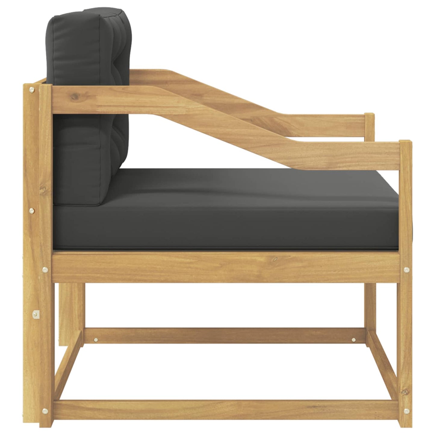 Outdoor Mittelsofa Polyester Weiß