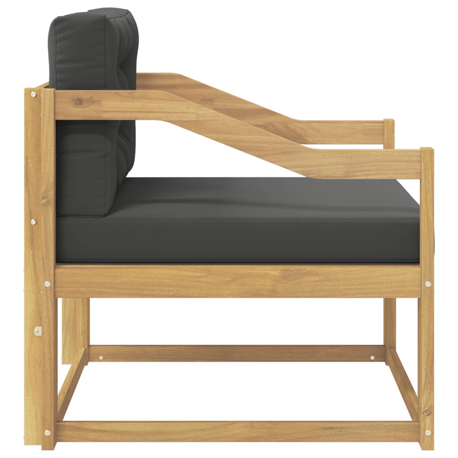 Outdoor Mittelsofa Polyester Weiß