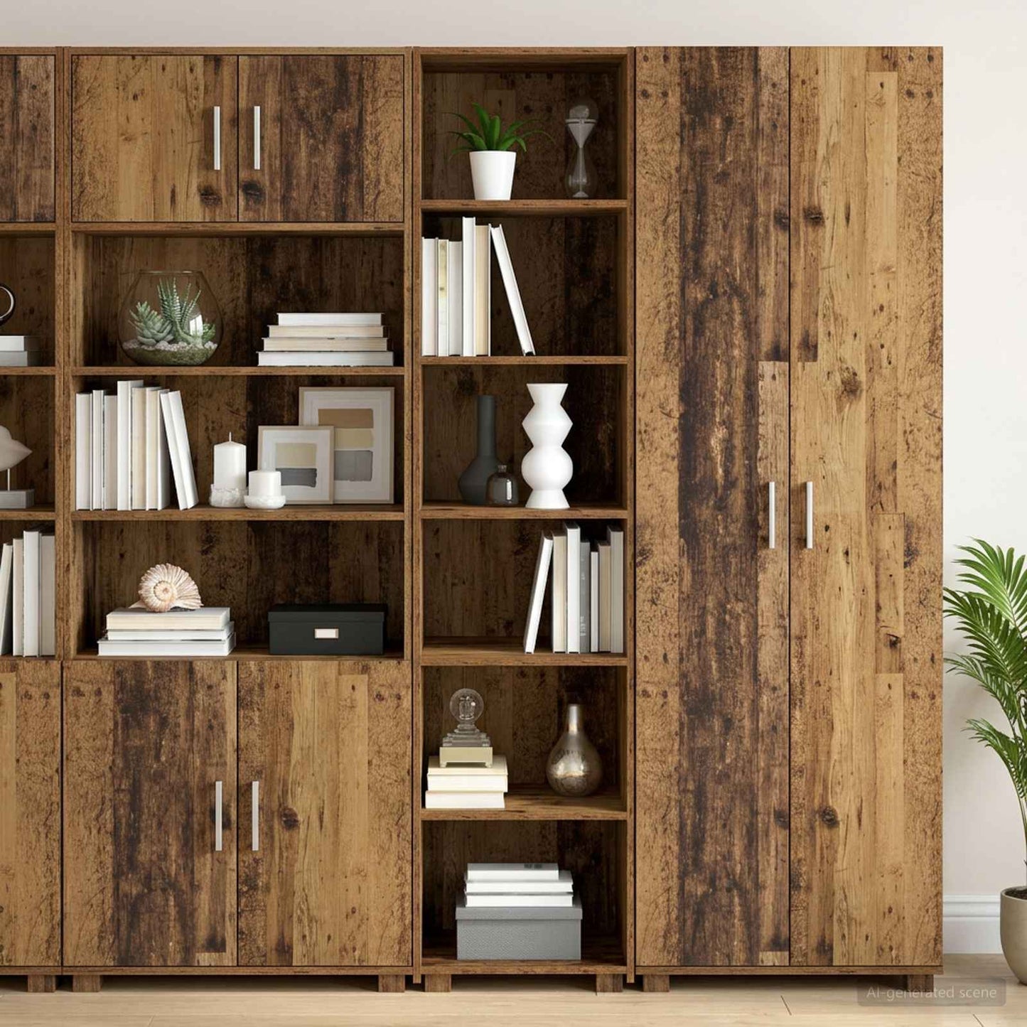 Sideboard Eichenholz 45 x 41 x 185 cm Holzwerkstoff