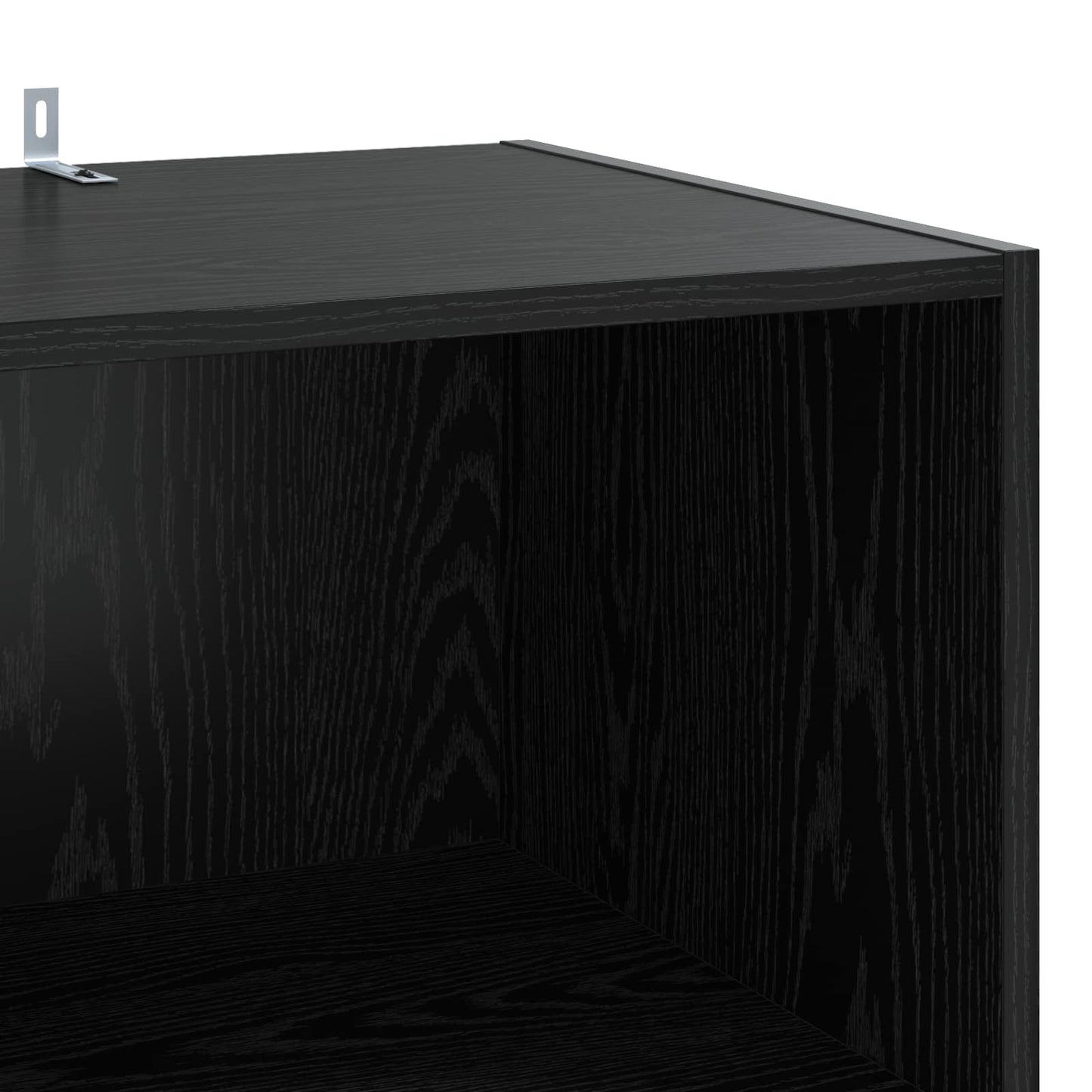 Sideboard Schwarz Eichen-Optik 45 x 41 x 185 cm Holzwerkstoff