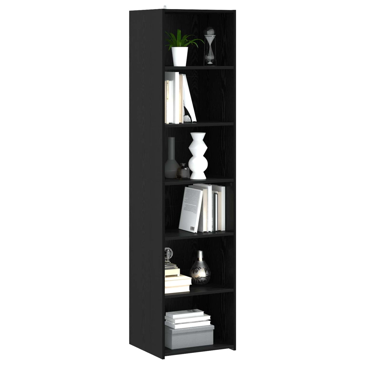 Sideboard Schwarz Eichen-Optik 45 x 41 x 185 cm Holzwerkstoff