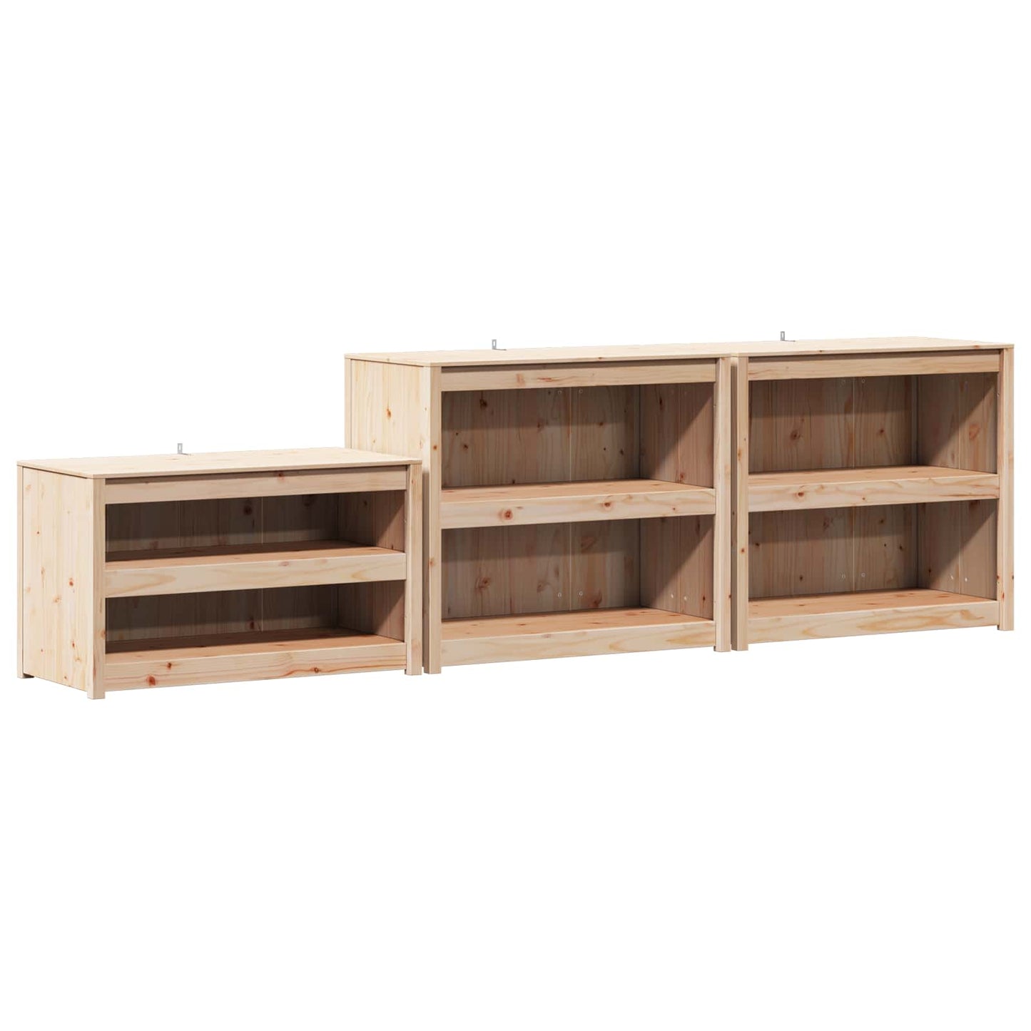 Außenküchenschrank mit Regal MEPPEL 3 pcs Natural Douglas