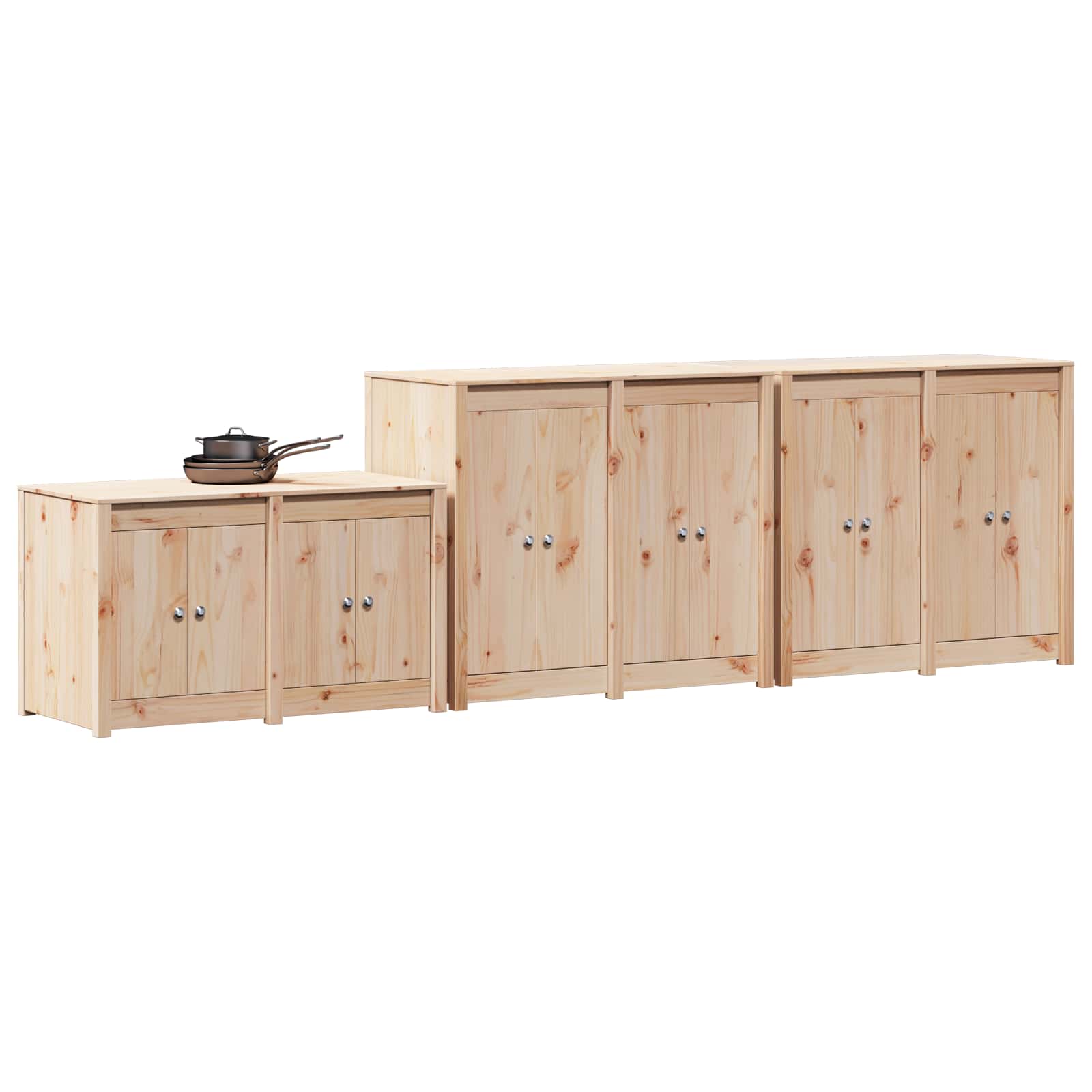 Außenküchenschrank MEPPEL 3 stk. Natural Douglas