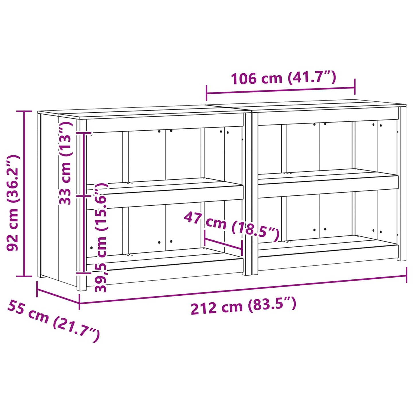 Außenküchenschrank MEPPEL 2 pcs Natural Douglas