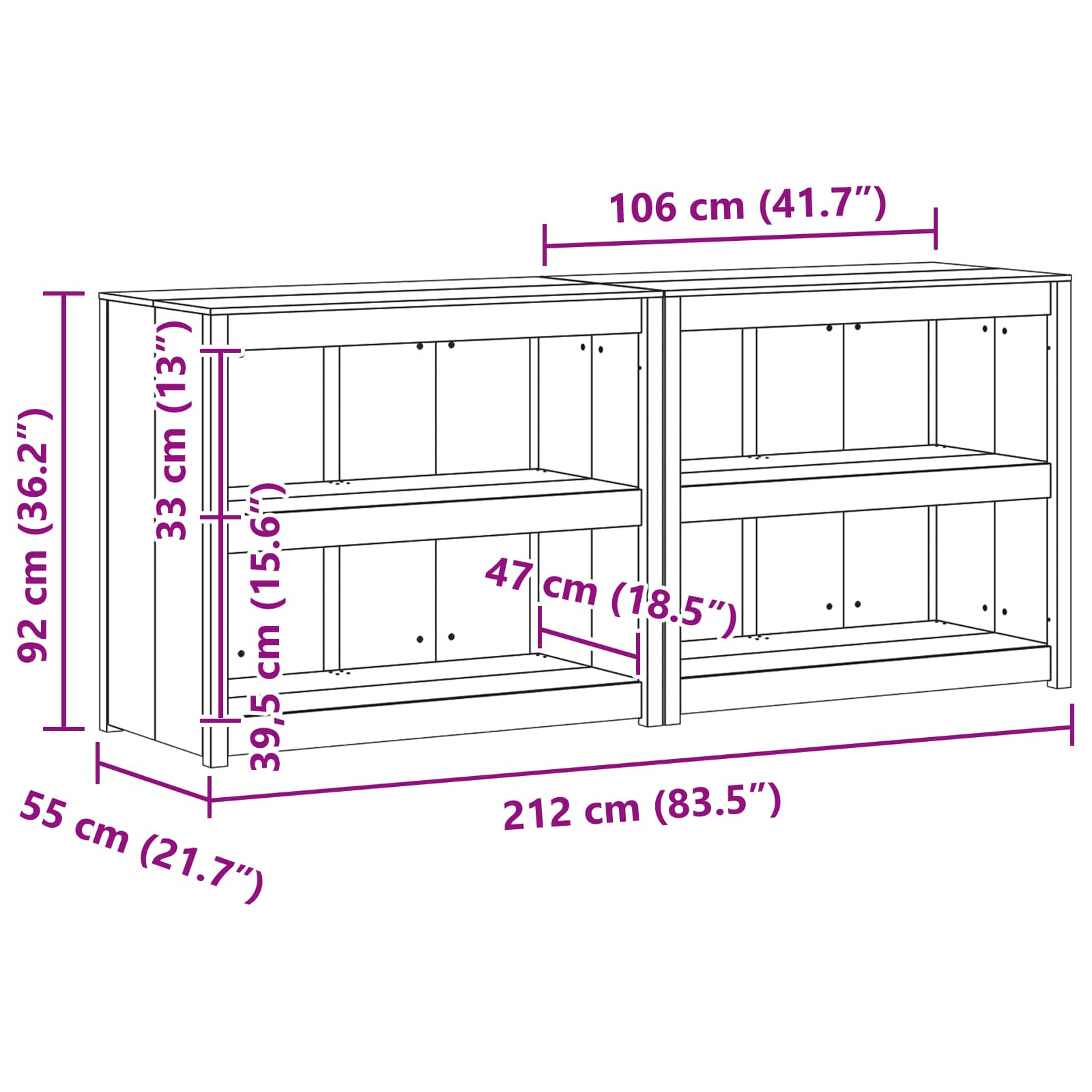 Außenküchenschrank MEPPEL 2 pcs Natural Douglas