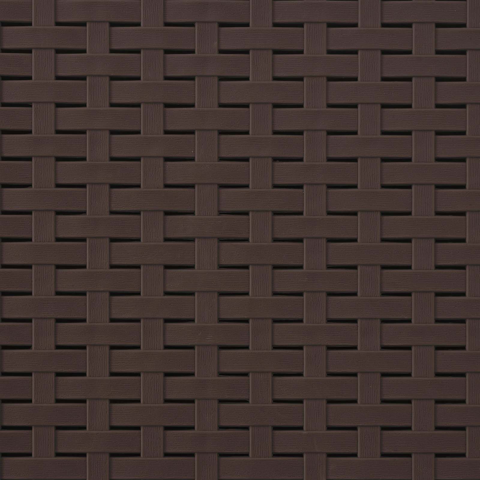 4-Sitzer Gartensofa Rattan Look PP Braun