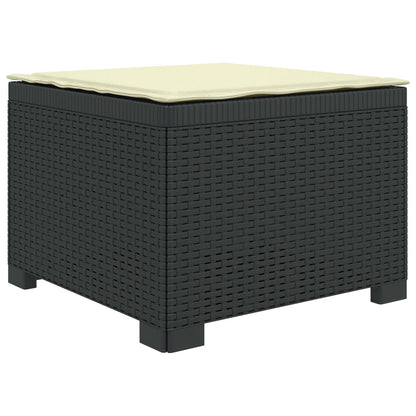 4-Sitzer Garten Sofa mit Kissen Rattan Look PP Anthrazit