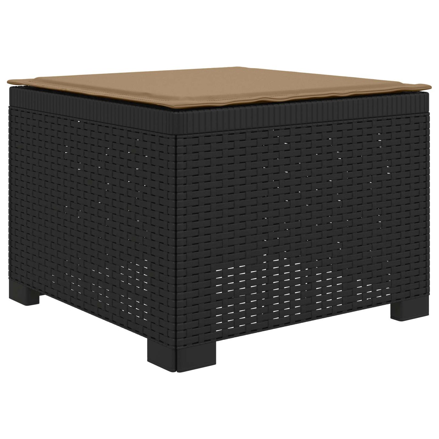 4-Sitzer Garten Sofa mit Kissen Rattan Look PP Anthrazit