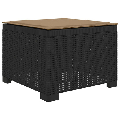 4-Sitzer Garten Sofa mit Kissen Rattan Look PP Anthrazit