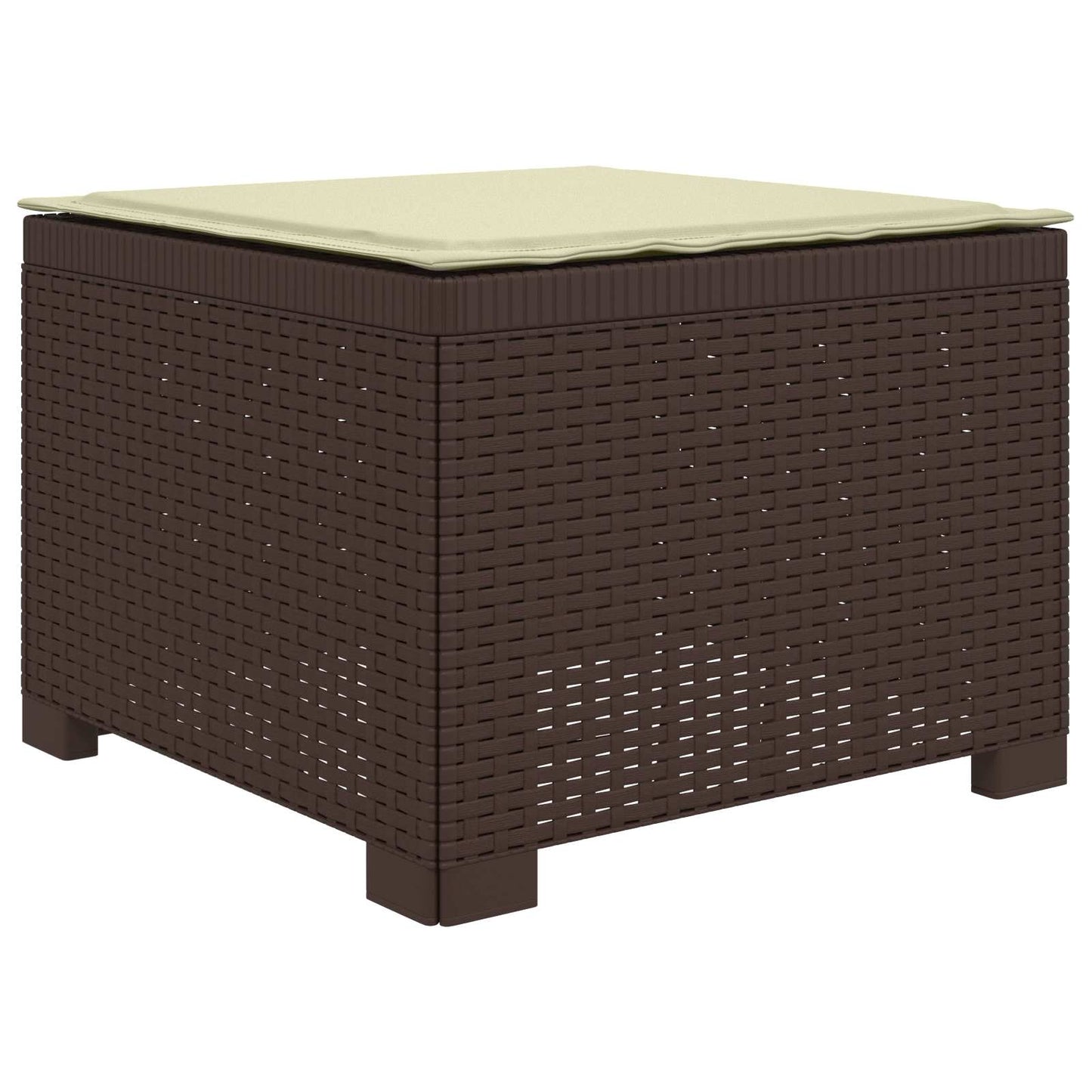 4-Sitzer Garten Sofa mit Kissen Rattan Look PP Braun
