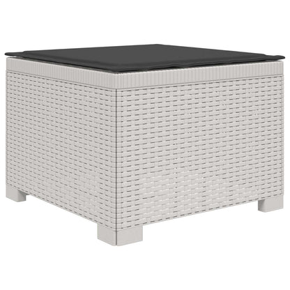 4-Sitzer Garten Sofa mit Kissen Rattan Look PP Weiß