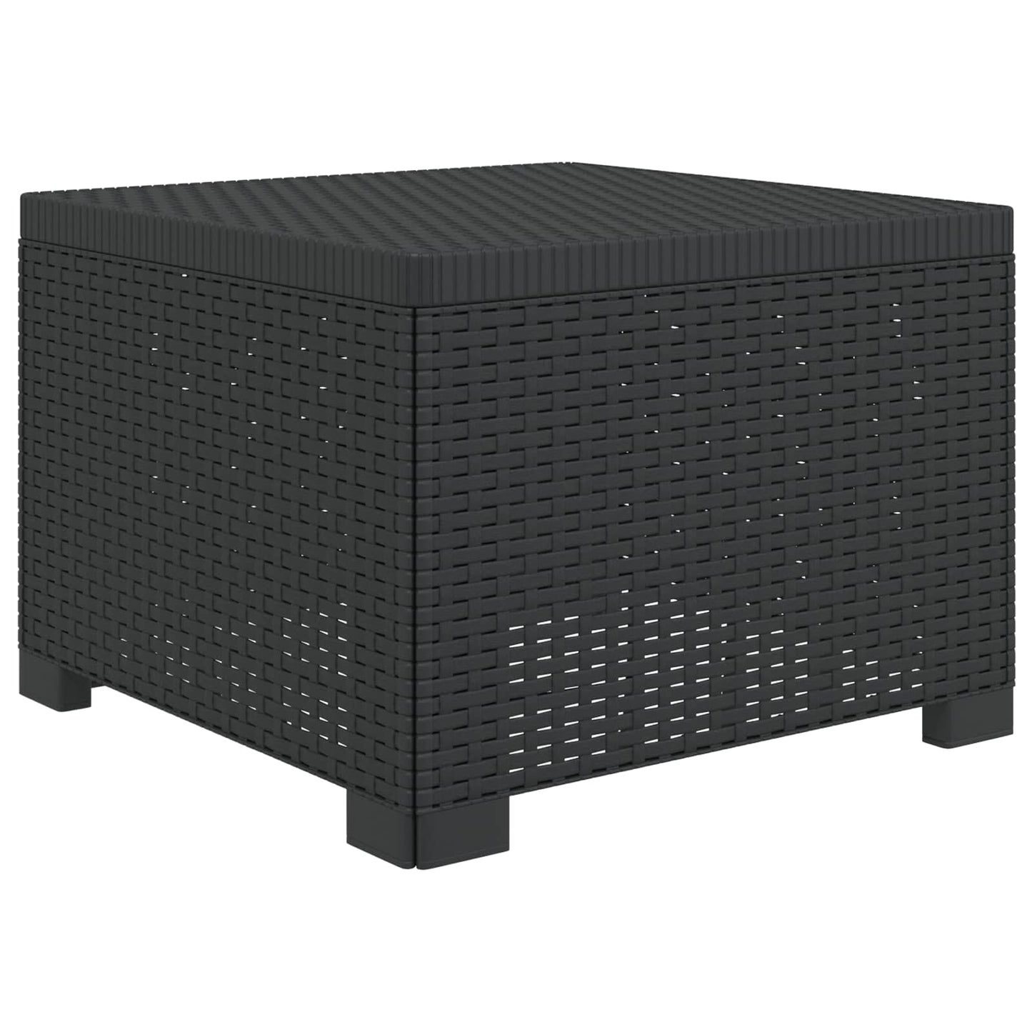 4-Sitzer Garten Sofa mit Kissen Rattan Look PP Anthrazit