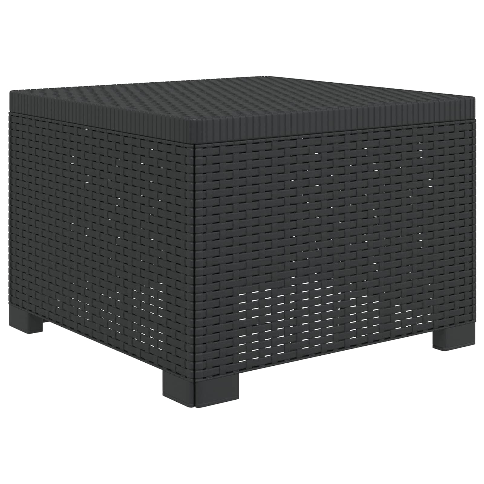 4-Sitzer Garten Sofa mit Kissen Rattan Look PP Anthrazit