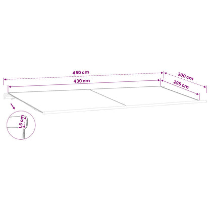 Markisenersatzstoff Creme 450 x 300 cm Polyester