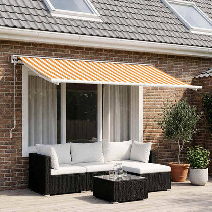 Markisenersatzstoff Gelb und Weiß 500 x 350 cm Polyester