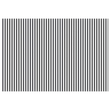 Markisenersatzstoff Anthrazit und Weiß 350 x 200 cm Polyester