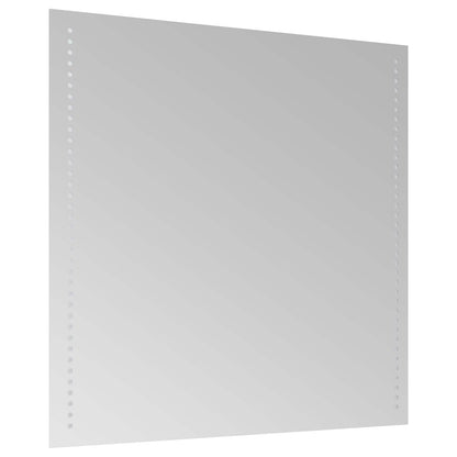 LED-Badezimmerspiegel Transparent 60 x 60 cm Gehärtetes Glas