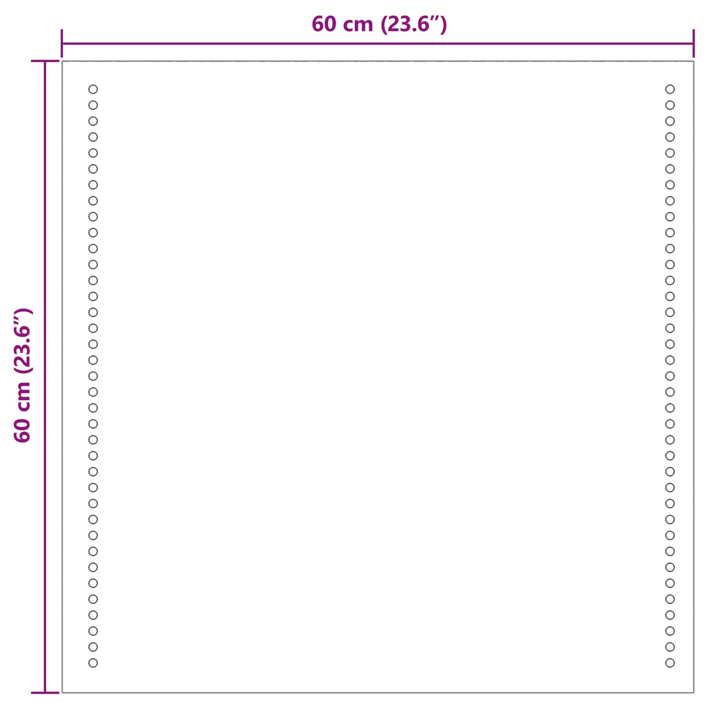LED-Badezimmerspiegel Transparent 60 x 60 cm Gehärtetes Glas
