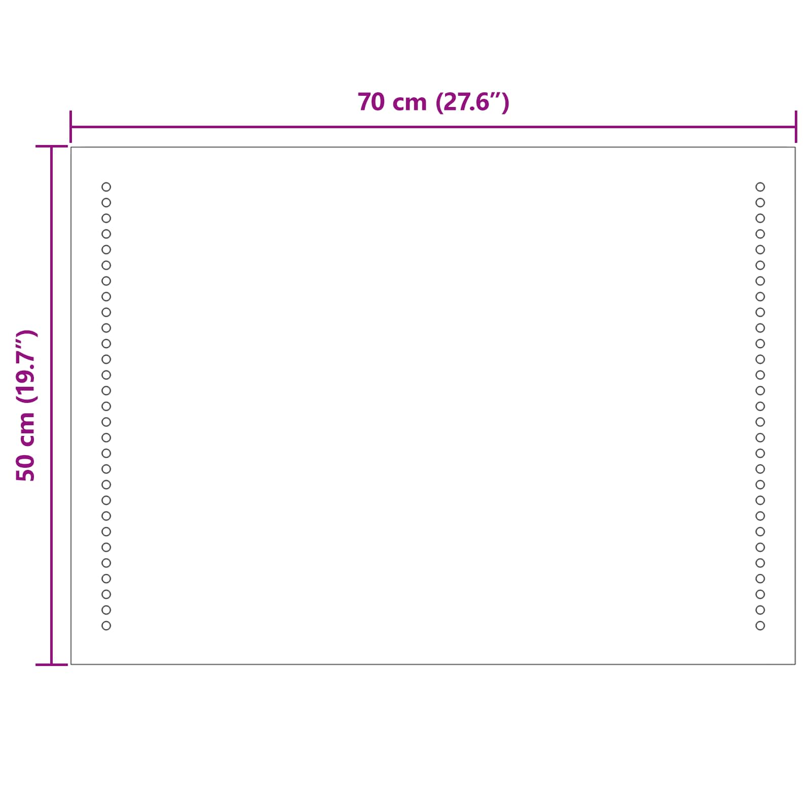 LED-Badezimmerspiegel Transparent 70 x 50 cm Gehärtetes Glas
