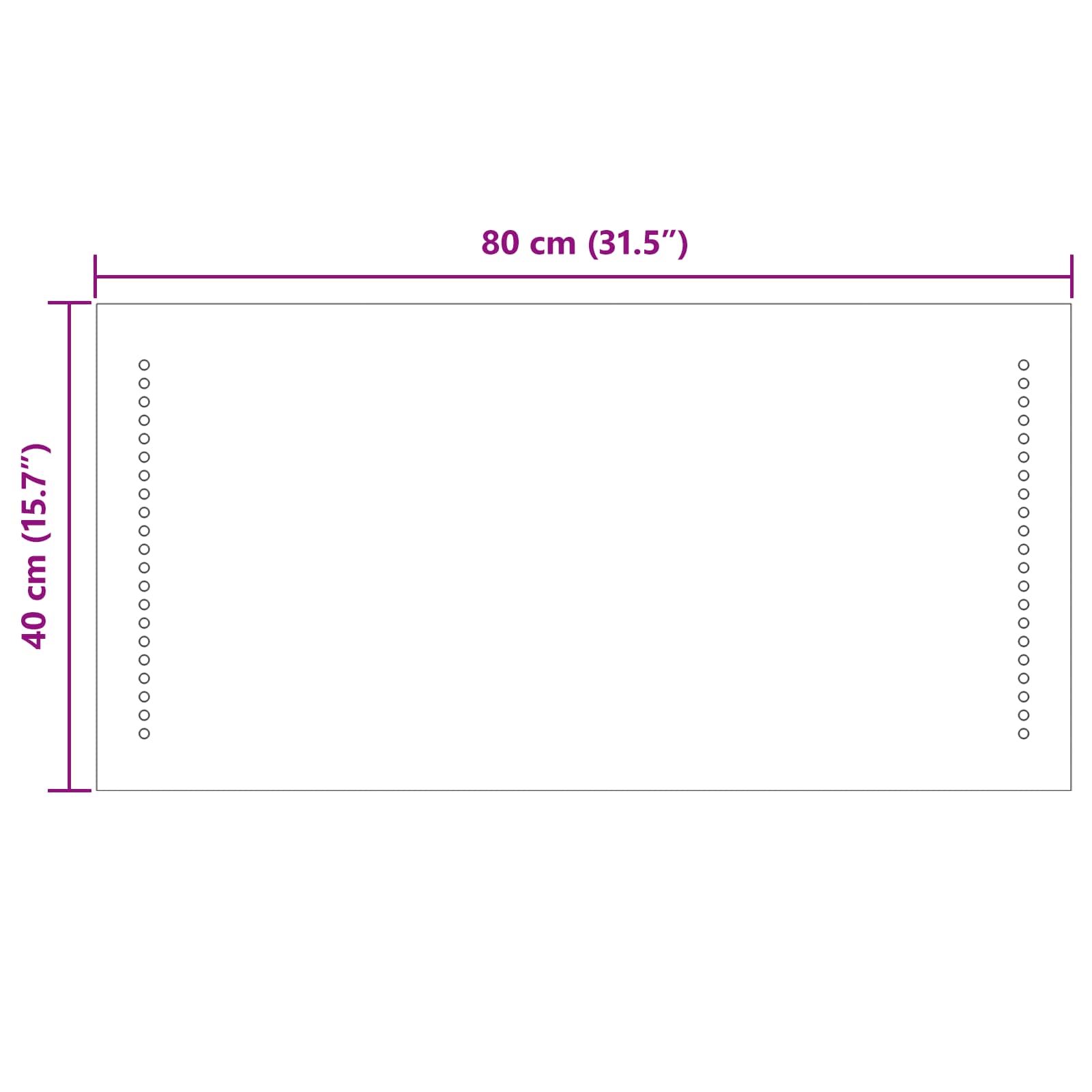 LED-Badezimmerspiegel Transparent 80 x 40 cm Gehärtetes Glas