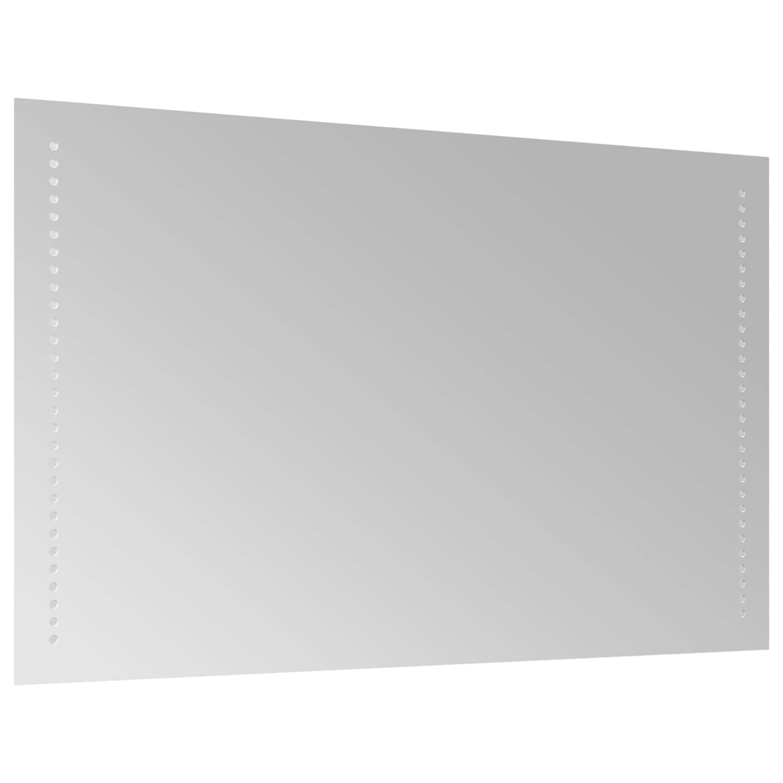 LED-Badezimmerspiegel Transparent 80 x 50 cm Gehärtetes Glas