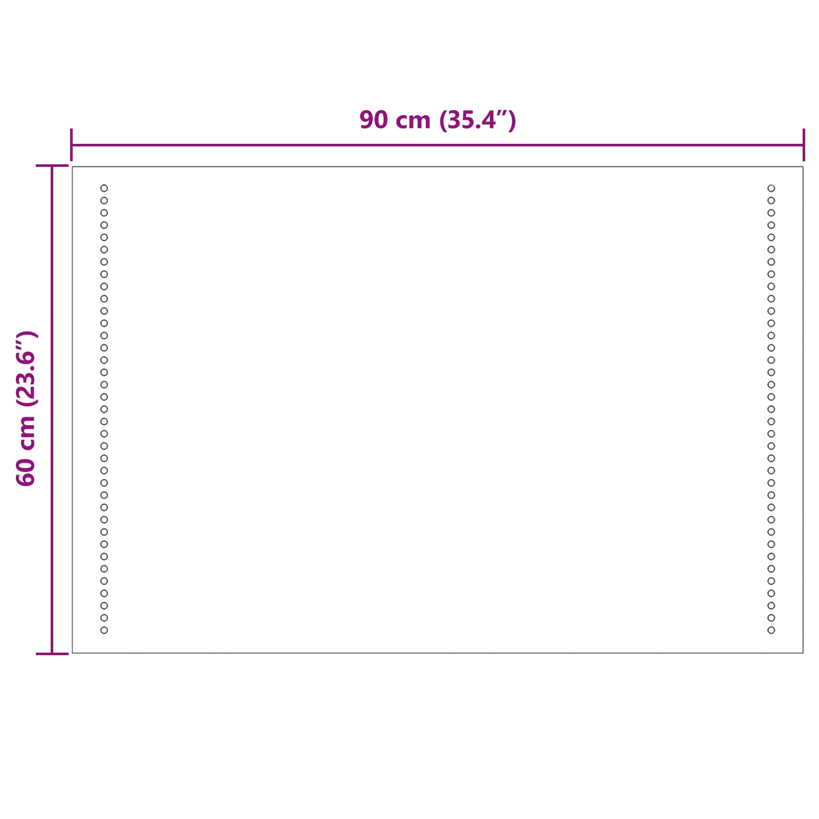 LED-Badezimmerspiegel Transparent 90 x 60 cm Gehärtetes Glas