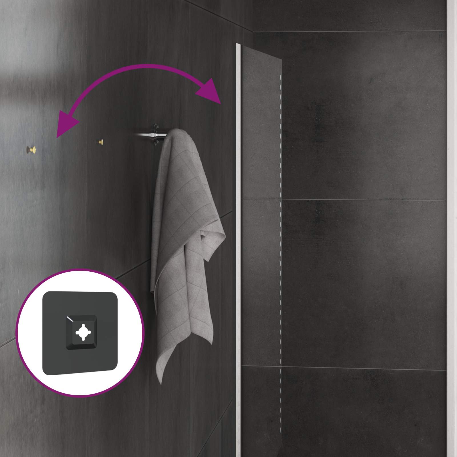 LED-Badezimmerspiegel Transparent 100 x 50 cm Gehärtetes Glas
