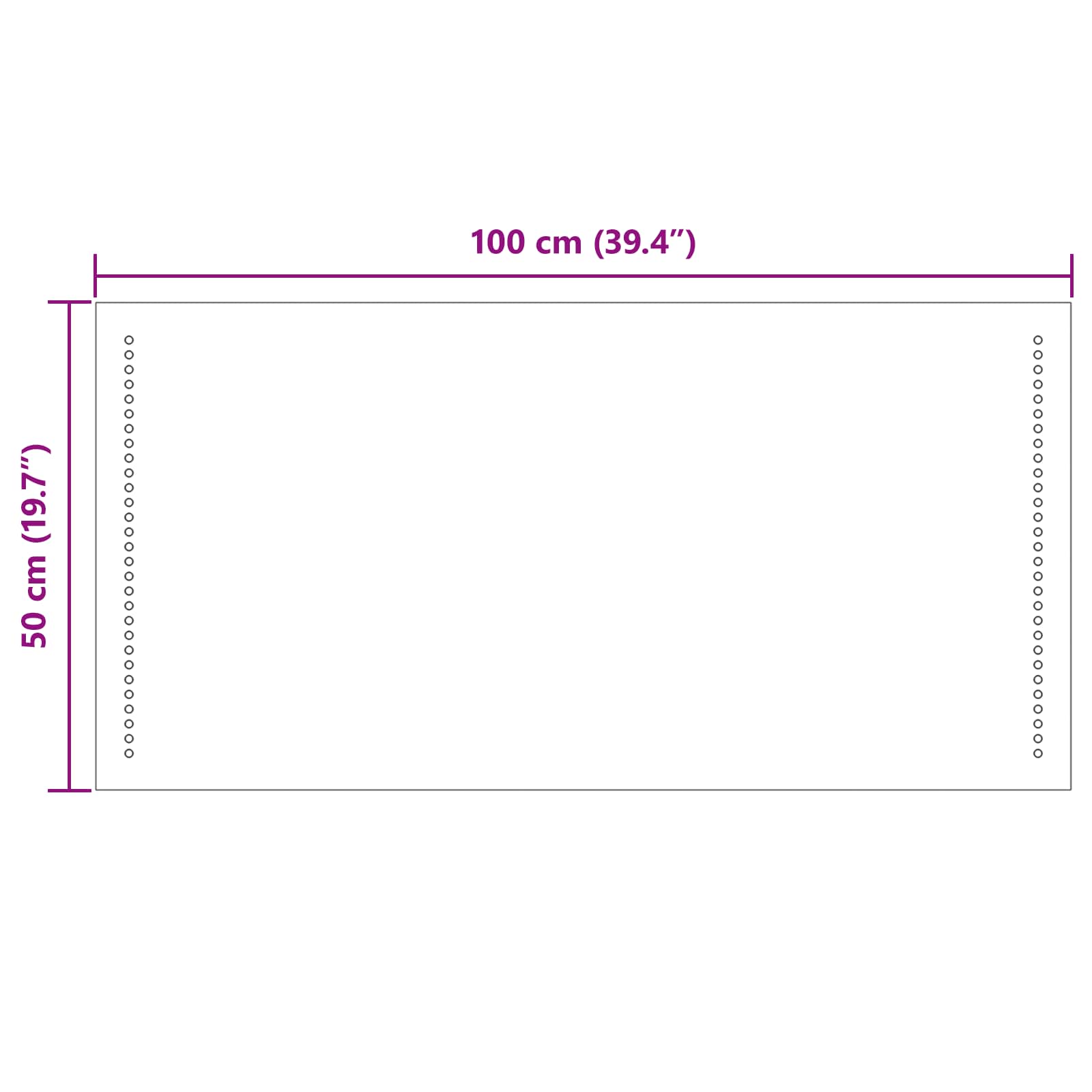 LED-Badezimmerspiegel Transparent 100 x 50 cm Gehärtetes Glas