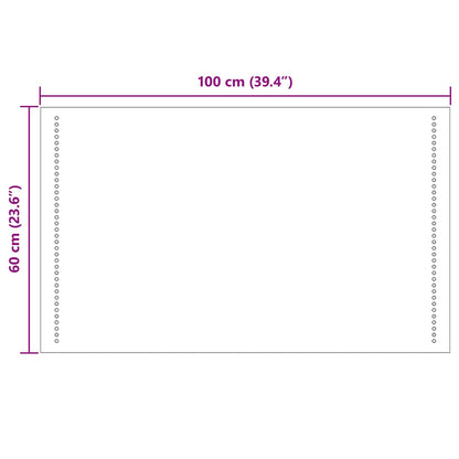 LED-Badezimmerspiegel Transparent 100 x 60 cm Gehärtetes Glas