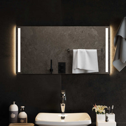 LED-Badezimmerspiegel Transparent 80 x 40 cm Gehärtetes Glas