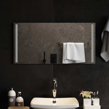 LED-Badezimmerspiegel Transparent 80 x 40 cm Gehärtetes Glas
