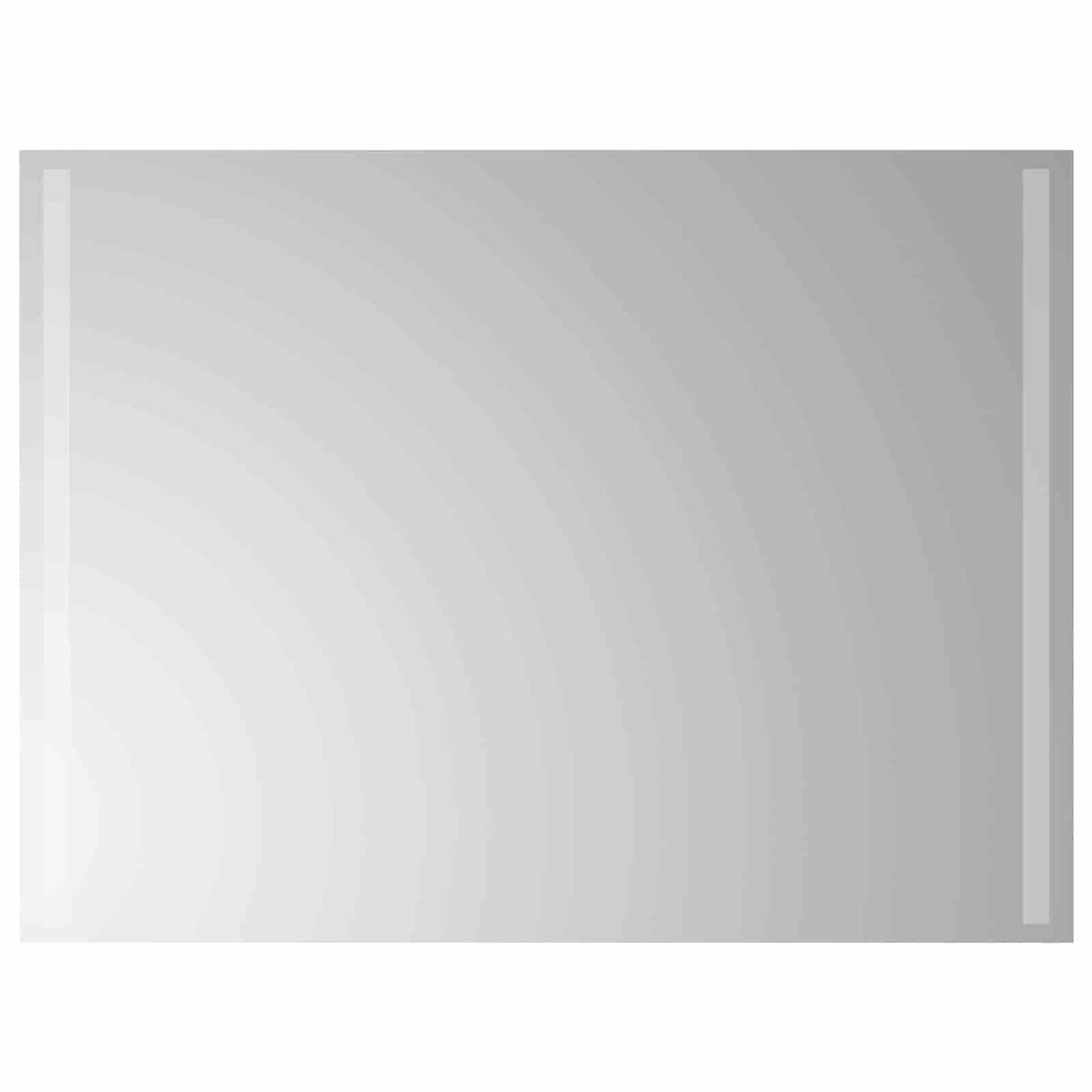 LED-Badezimmerspiegel Transparent 80 x 60 cm Gehärtetes Glas