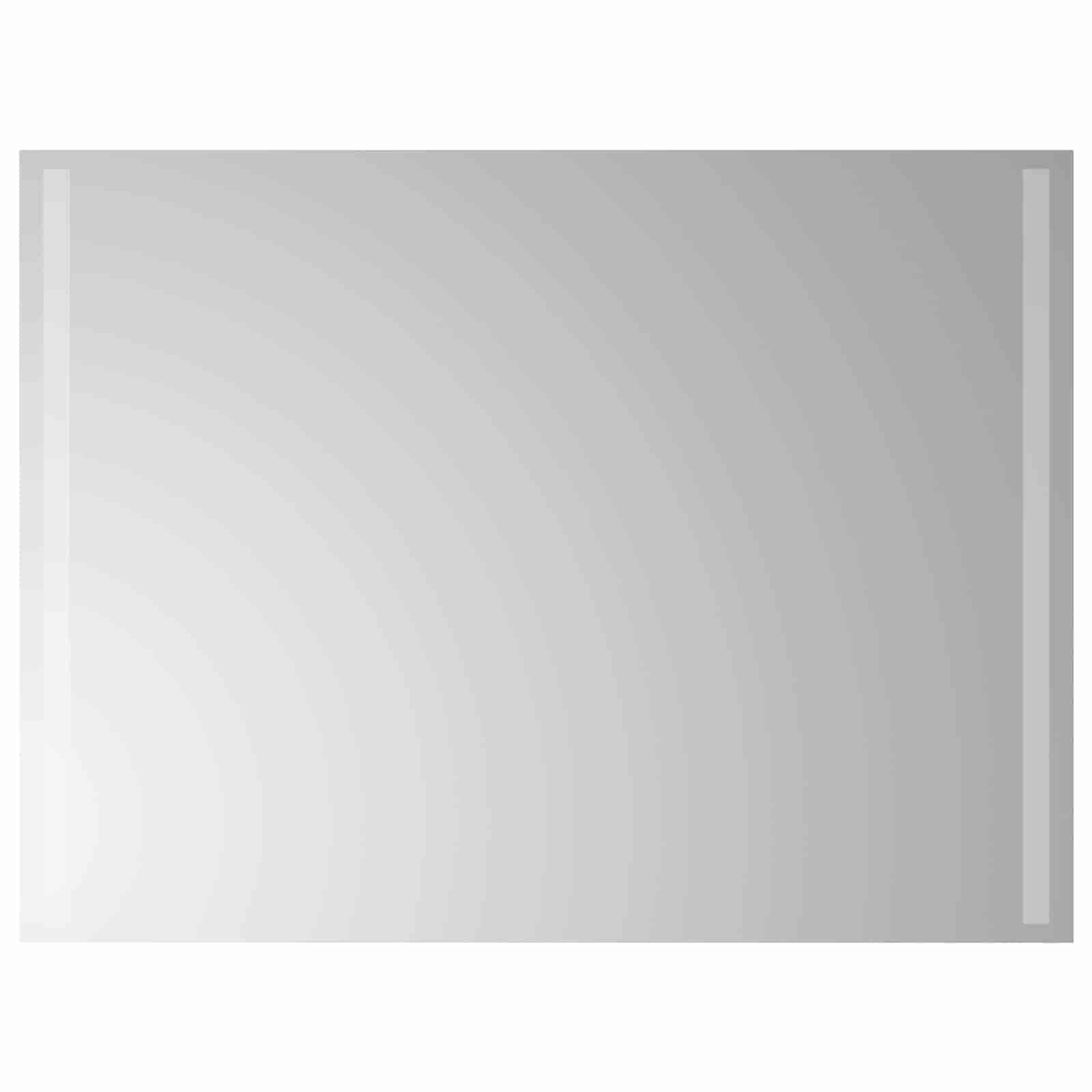 LED-Badezimmerspiegel Transparent 80 x 60 cm Gehärtetes Glas