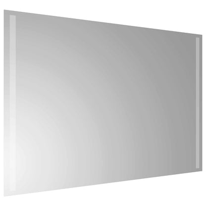 LED-Badezimmerspiegel Transparent 90 x 60 cm Gehärtetes Glas