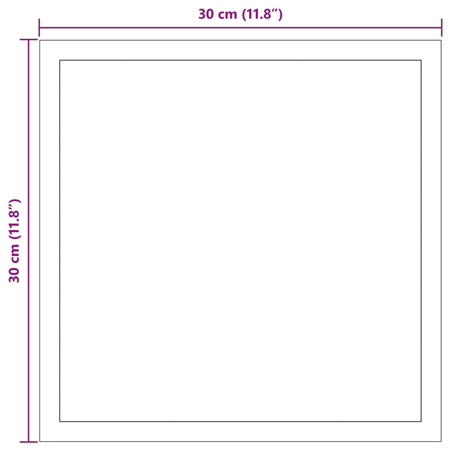 LED-Badezimmerspiegel Transparent 30 x 30 cm Gehärtetes Glas