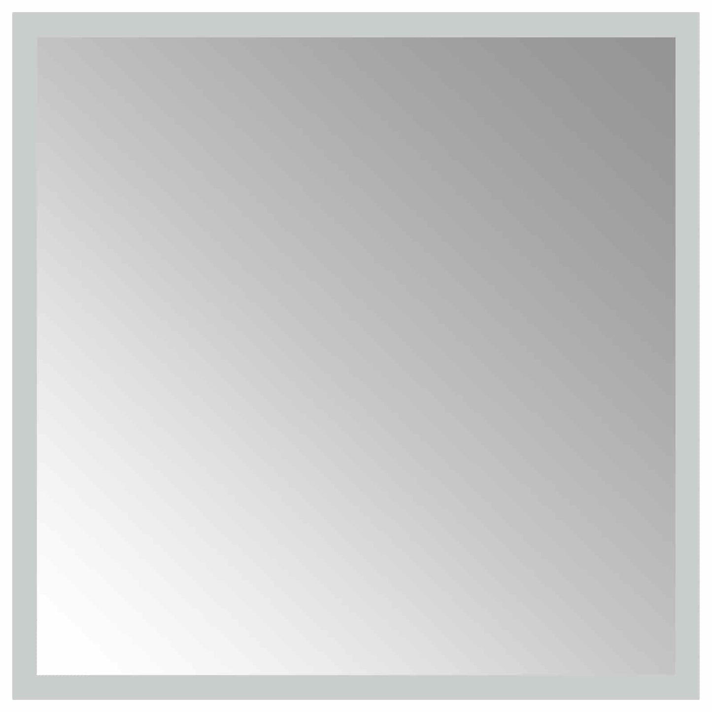 LED-Badezimmerspiegel Transparent 40 x 40 cm Gehärtetes Glas