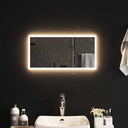 LED-Badezimmerspiegel Transparent 60 x 30 cm Gehärtetes Glas