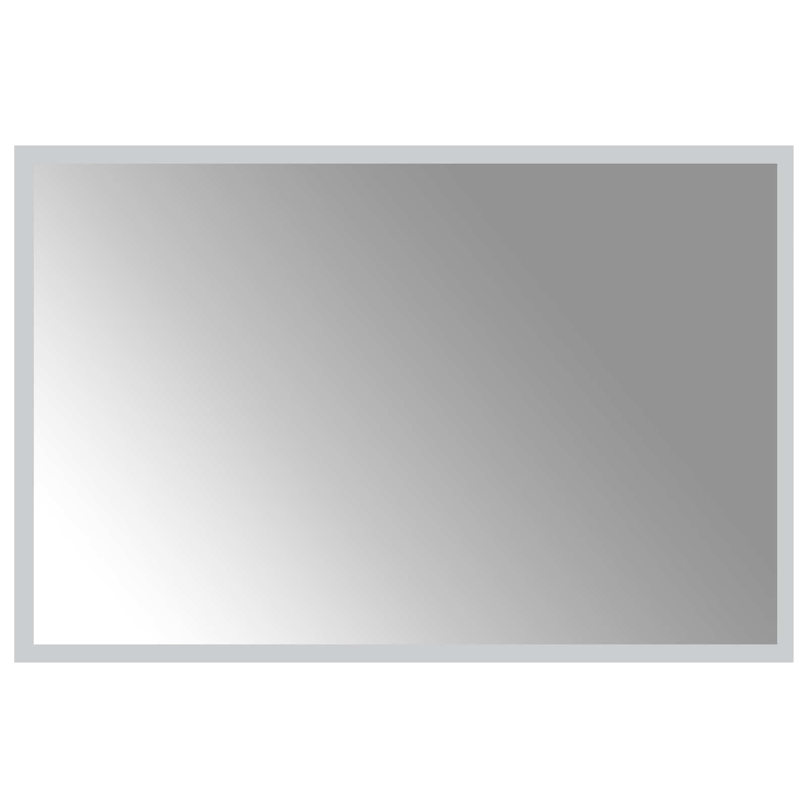 LED-Badezimmerspiegel Transparent 60 x 40 cm Gehärtetes Glas