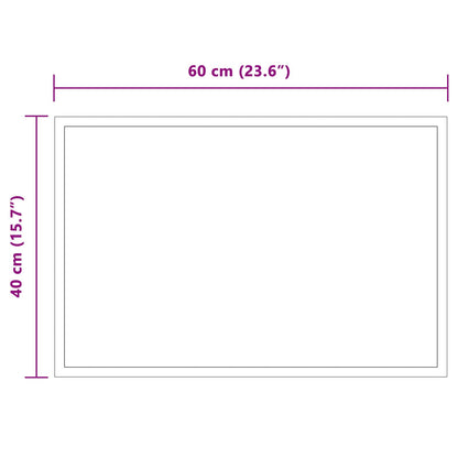 LED-Badezimmerspiegel Transparent 60 x 40 cm Gehärtetes Glas