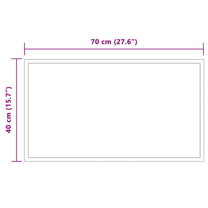 LED-Badezimmerspiegel Transparent 70 x 40 cm Gehärtetes Glas