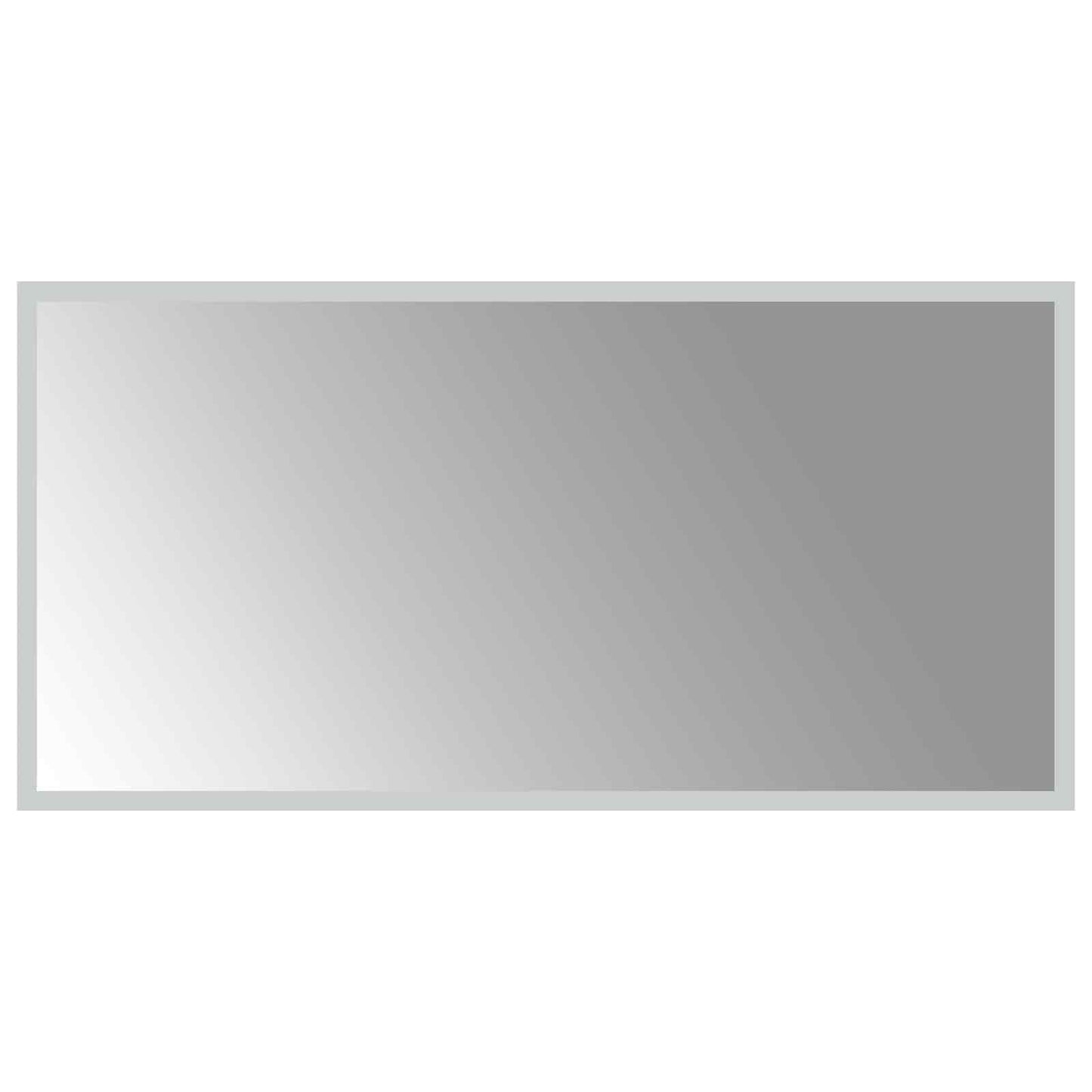 LED-Badezimmerspiegel Transparent 80 x 40 cm Gehärtetes Glas
