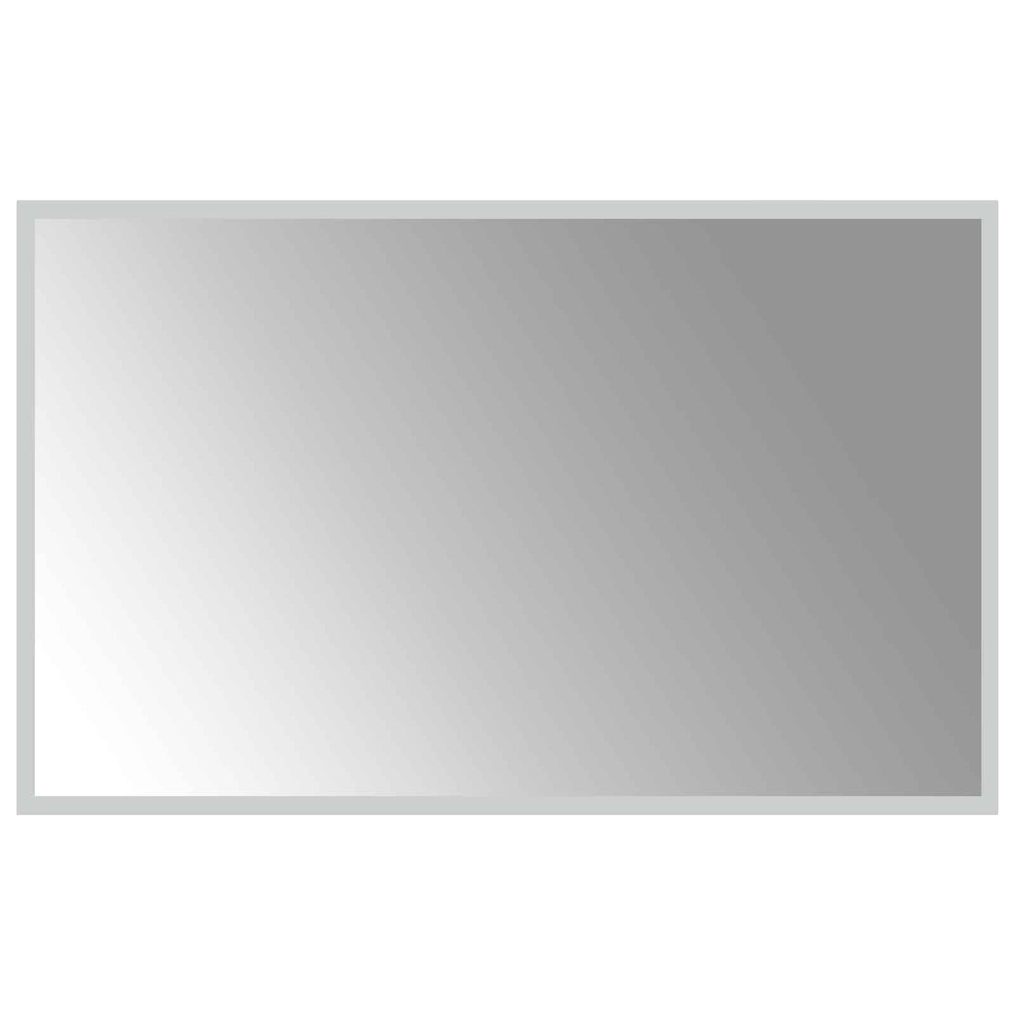 LED-Badezimmerspiegel Transparent 80 x 50 cm Gehärtetes Glas