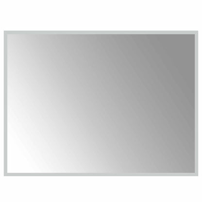 LED-Badezimmerspiegel Transparent 80 x 60 cm Gehärtetes Glas