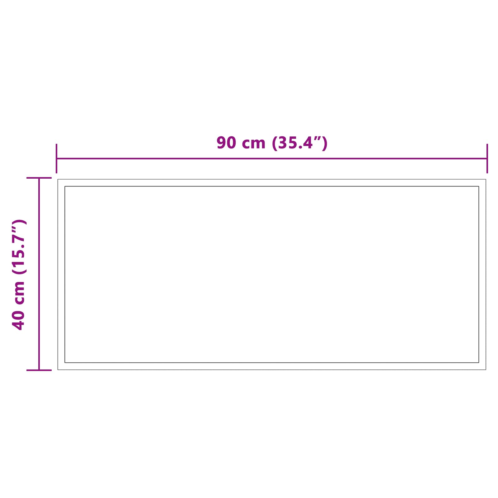 LED-Badezimmerspiegel Transparent 90 x 40 cm Gehärtetes Glas