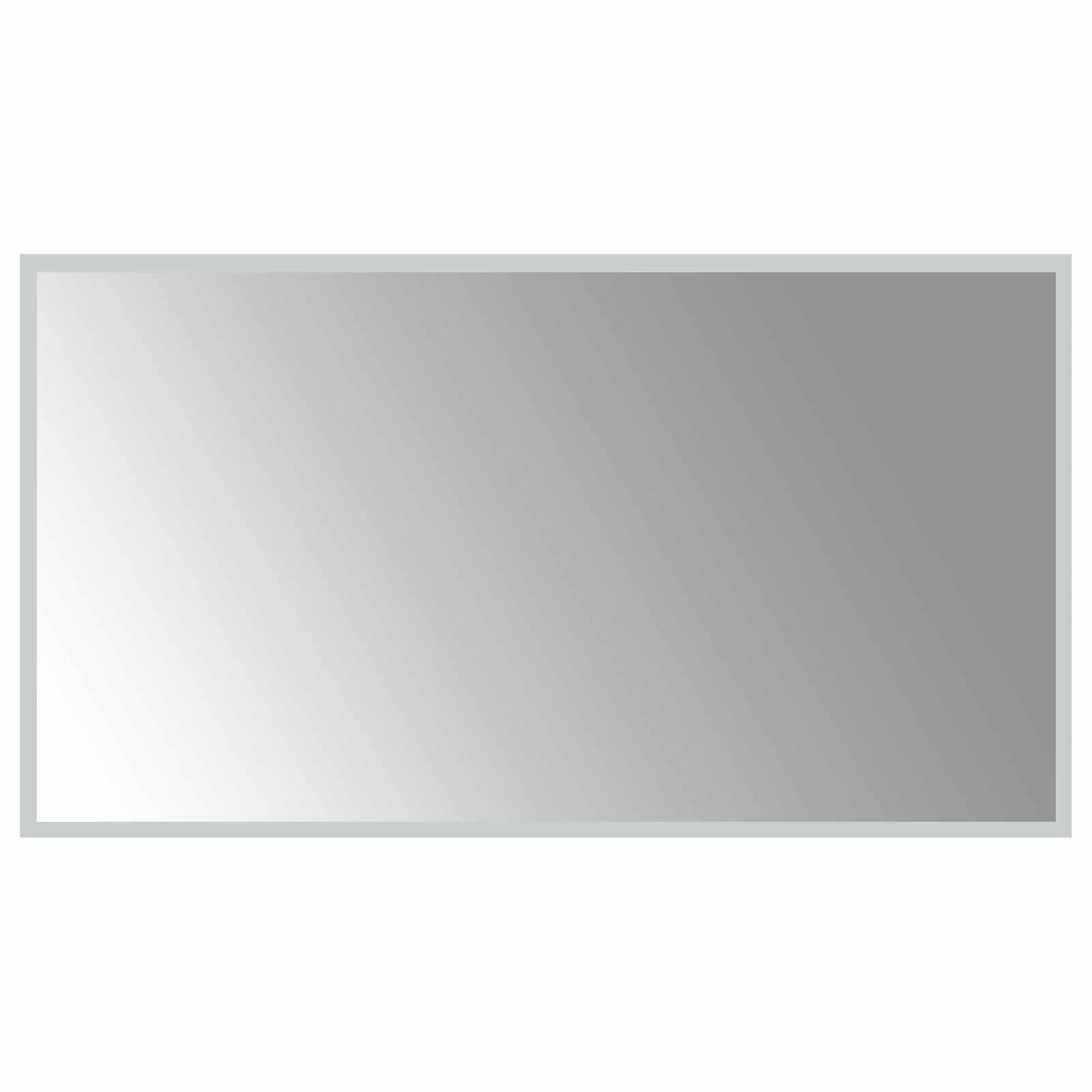 LED-Badezimmerspiegel Transparent 90 x 50 cm Gehärtetes Glas