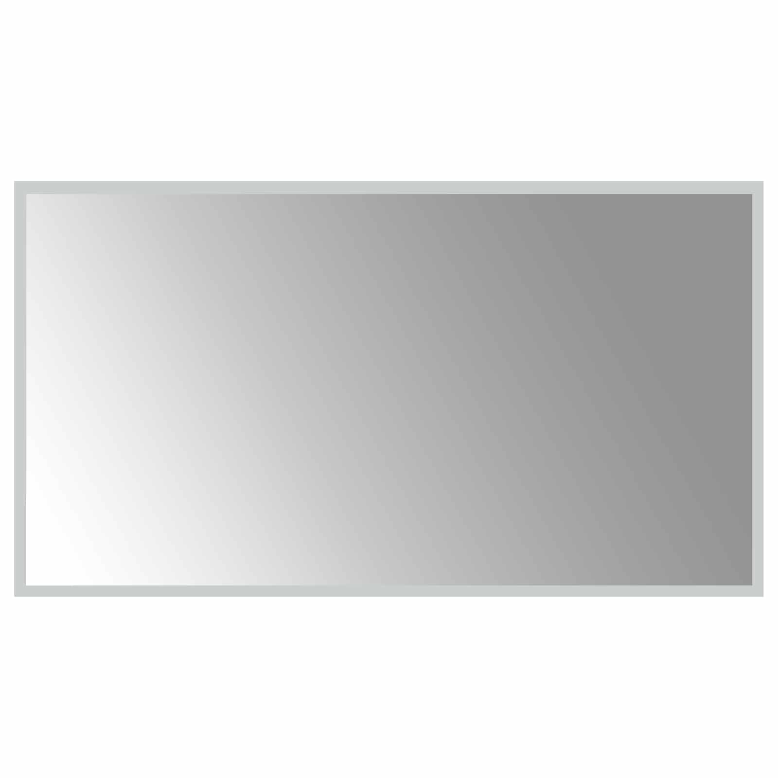 LED-Badezimmerspiegel Transparent 90 x 50 cm Gehärtetes Glas